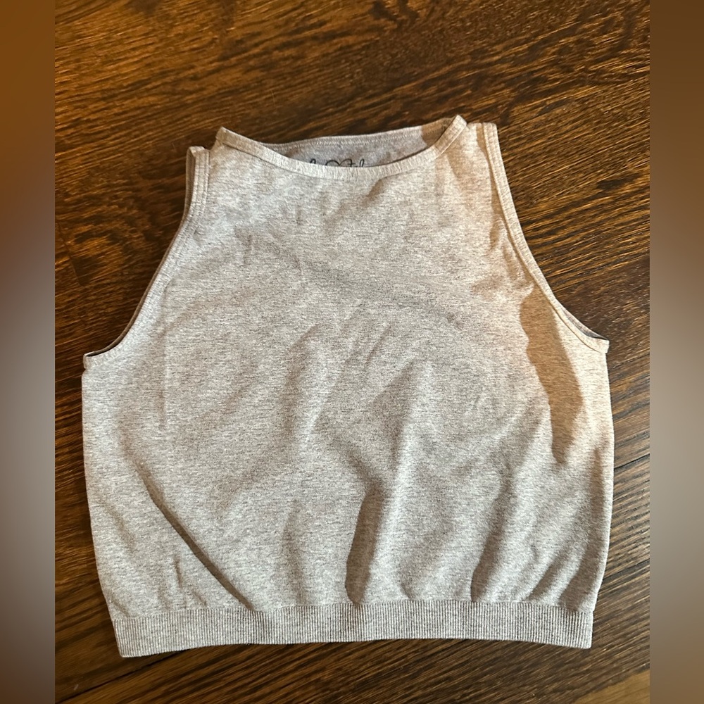 Gray Free People crop tank top